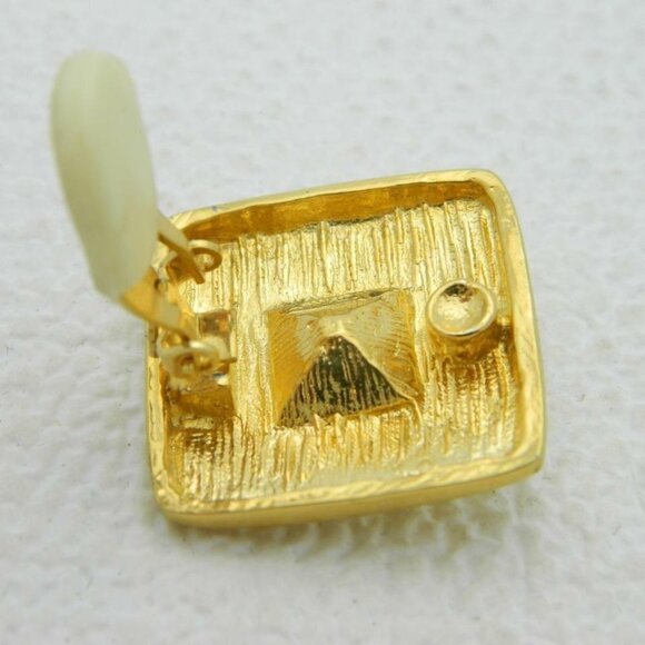 New Old Stock ROSA FLORES Green Rhinestone Earring - Picture 6 of 6